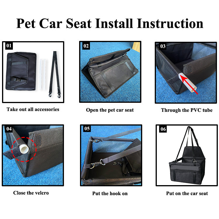 Sedile auto, doppio strato, borsa da viaggio per animali domestici, cuscino per auto