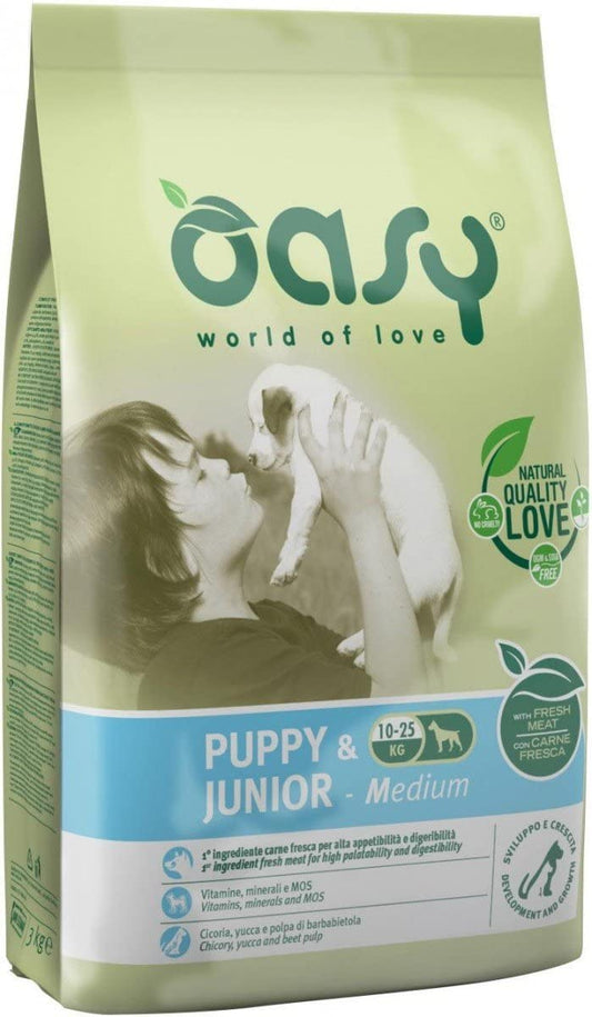 Oasy Puppy & Junior Medium 12Kg
