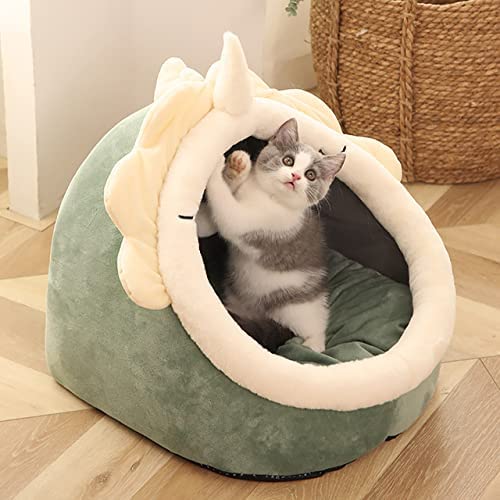 Cuccia per gatti o cani a forma di draghetto verde(37X35X32cm),in tre diverse dimensioni