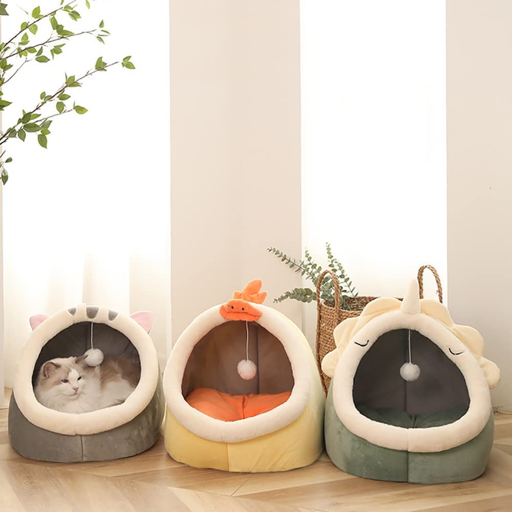 Cuccia per gatti o cani a forma di draghetto verde(37X35X32cm),in tre diverse dimensioni