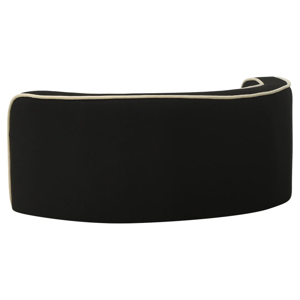 Divano Cani Pieghevole Nero 76x71x30 cm Cuscino Lino Lavabile